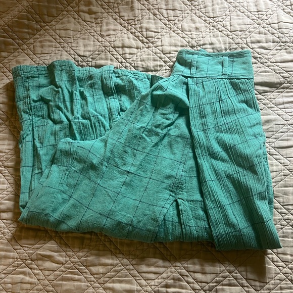 Free People Split Front Flowy Pants - Picture 4 of 5